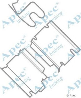 APEC BRAKING kit1014 -  Комплектующие, тормозные колодки